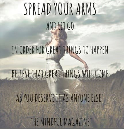 Quote of the day: "Spread your arms"